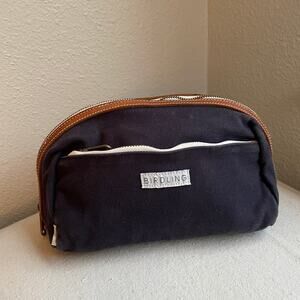 Birdling Cosmetic Makeup Travel Zip Navy Blue Bag